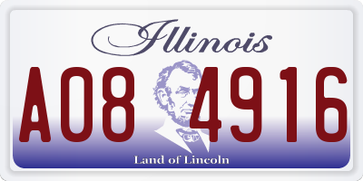 IL license plate A084916