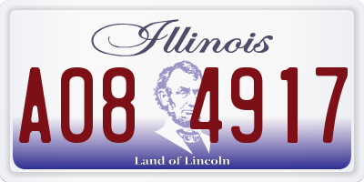 IL license plate A084917