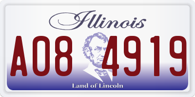 IL license plate A084919