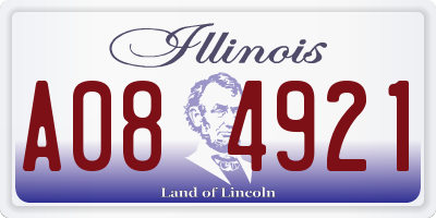 IL license plate A084921