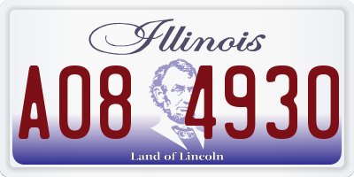 IL license plate A084930