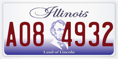 IL license plate A084932