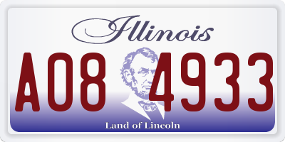 IL license plate A084933