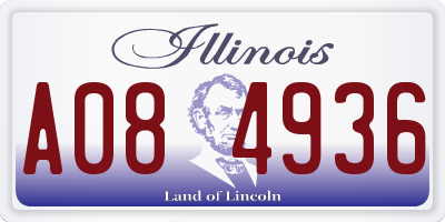 IL license plate A084936