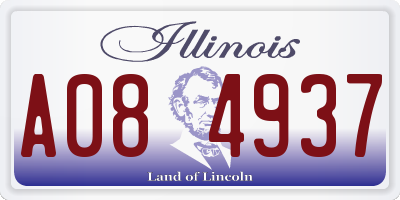 IL license plate A084937