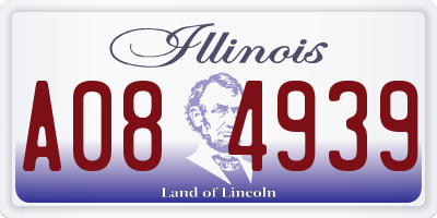 IL license plate A084939