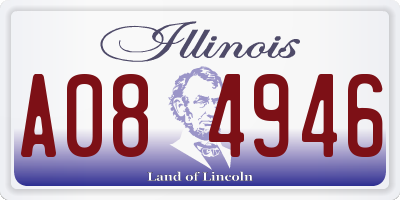 IL license plate A084946