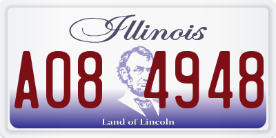 IL license plate A084948