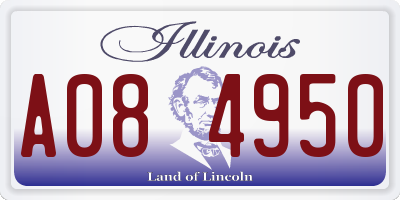 IL license plate A084950