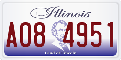 IL license plate A084951