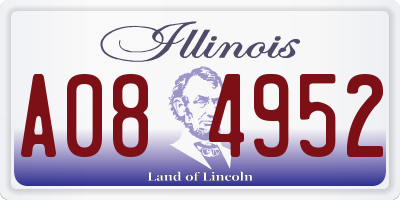 IL license plate A084952