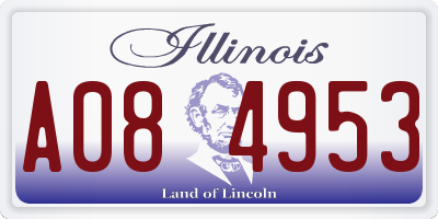 IL license plate A084953