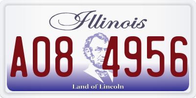 IL license plate A084956