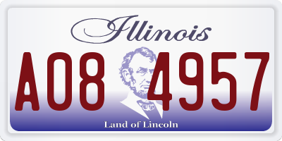 IL license plate A084957