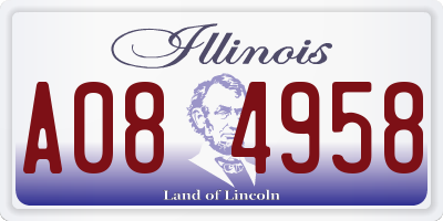 IL license plate A084958