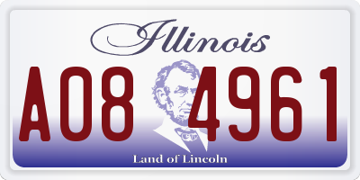 IL license plate A084961
