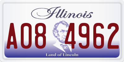 IL license plate A084962