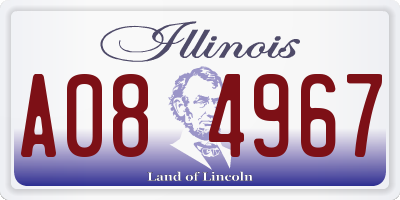 IL license plate A084967