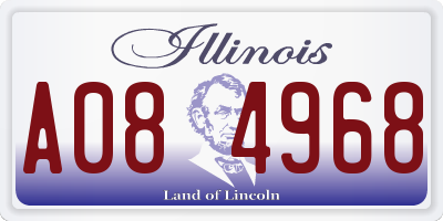 IL license plate A084968