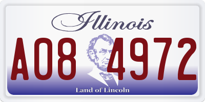 IL license plate A084972