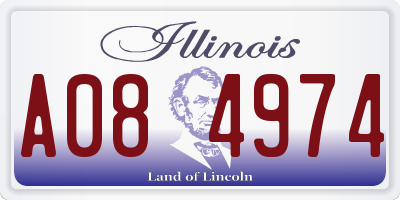 IL license plate A084974