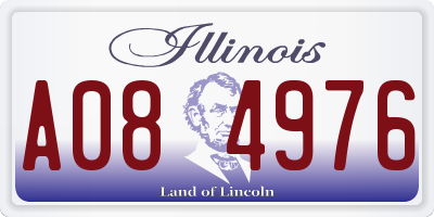 IL license plate A084976