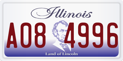 IL license plate A084996
