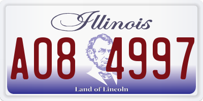 IL license plate A084997