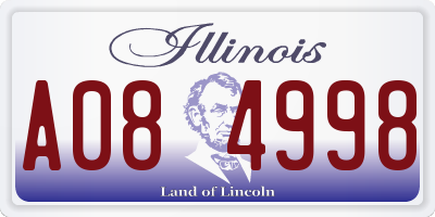 IL license plate A084998