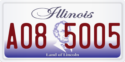 IL license plate A085005