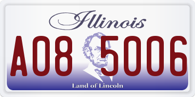 IL license plate A085006