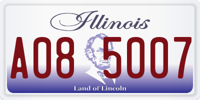 IL license plate A085007