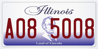 IL license plate A085008