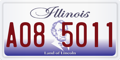 IL license plate A085011