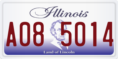 IL license plate A085014