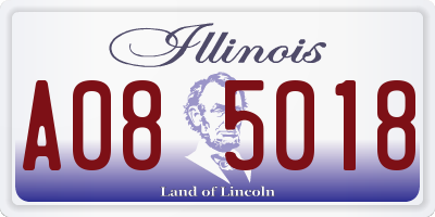 IL license plate A085018