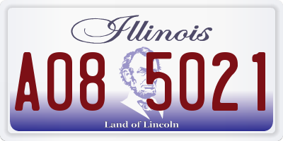 IL license plate A085021