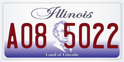 IL license plate A085022