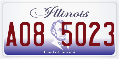 IL license plate A085023