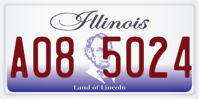 IL license plate A085024