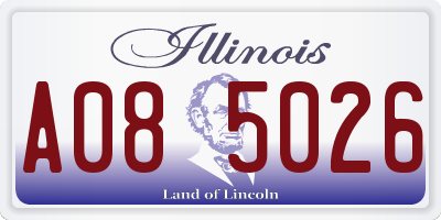 IL license plate A085026