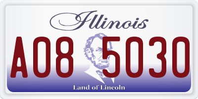 IL license plate A085030
