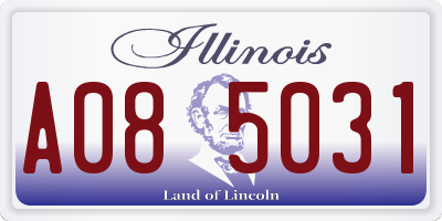 IL license plate A085031
