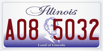 IL license plate A085032