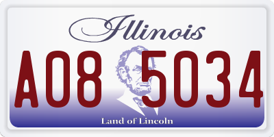 IL license plate A085034