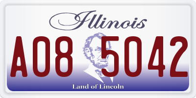 IL license plate A085042