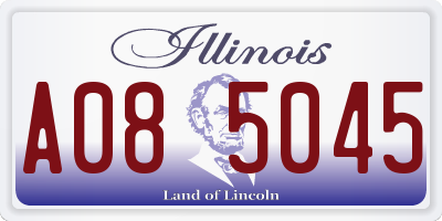 IL license plate A085045