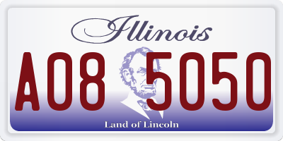 IL license plate A085050