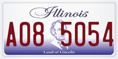 IL license plate A085054