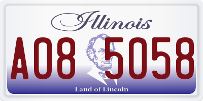 IL license plate A085058